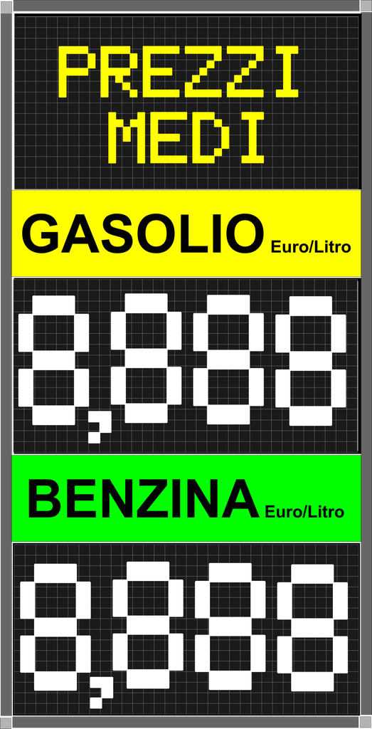 Display Prezzi Unitari (Gasolio + Benzina) 2ED