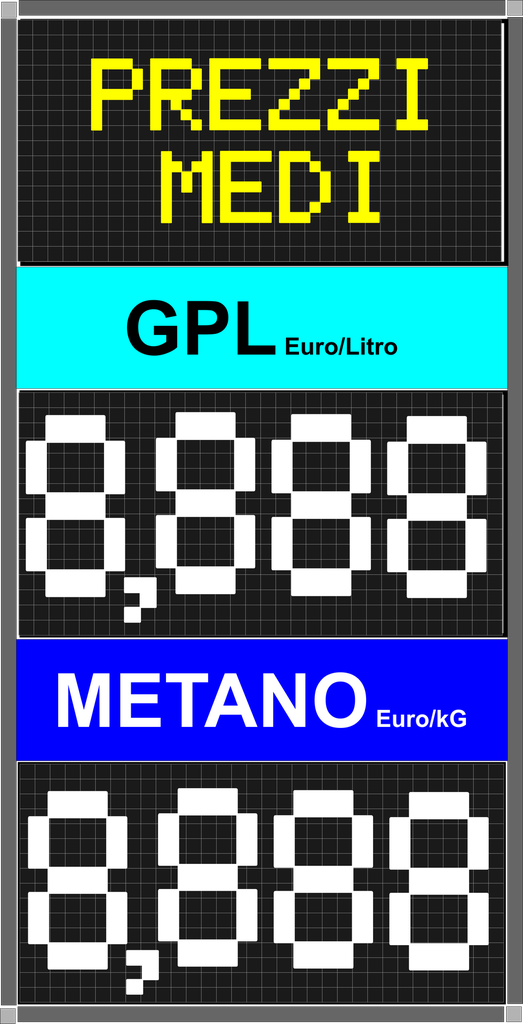 Display Prezzi Unitari (GPL + Metano)