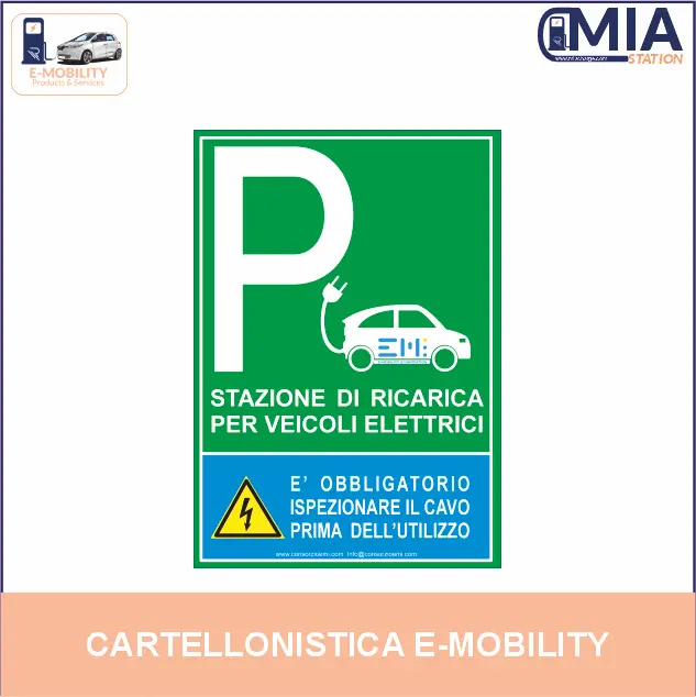 Cartellonistica VVFF per ricariche elettriche