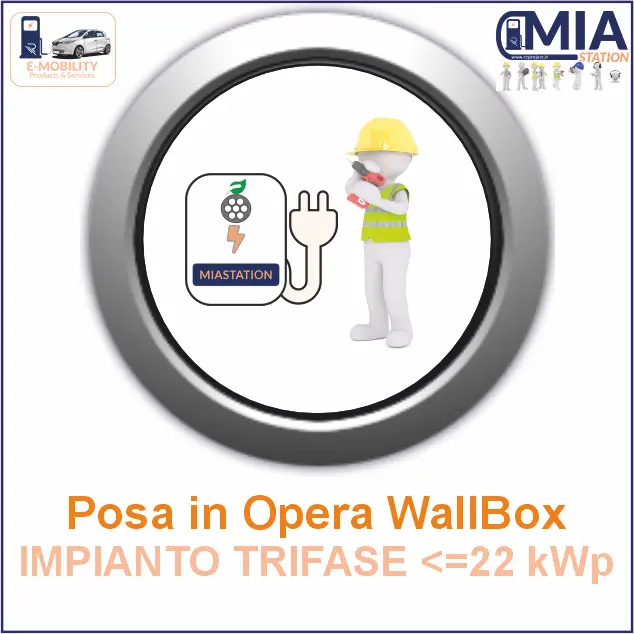 EMO Posa in Opera WallBox Trifase <22 KW ( Esclusa WallBox)