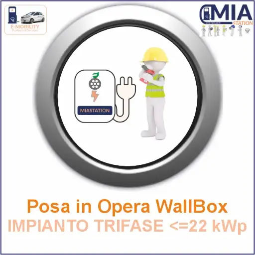 EMO Posa in Opera WallBox Trifase <22 KW ( Esclusa WallBox)