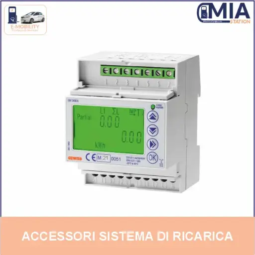 GEWISS CONTATORE DI ENERGIA - MID - TRIFASE - DIGITALE - TRAMITE TA/5A - IP20 - 4 MODULI DIN