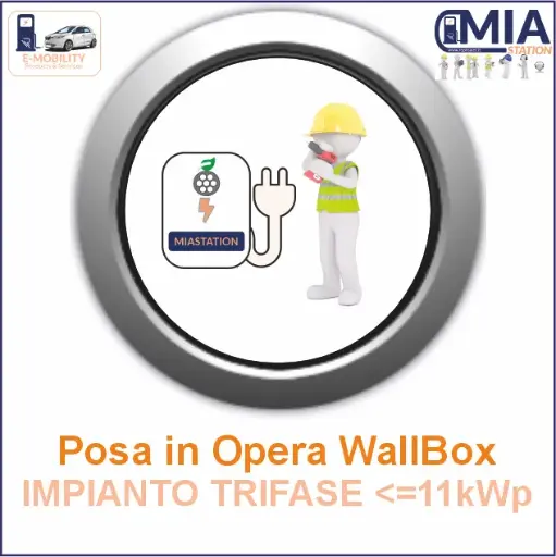 EMO Posa in Opera WallBox Trifase <=11 KW ( escluso Wallbox)