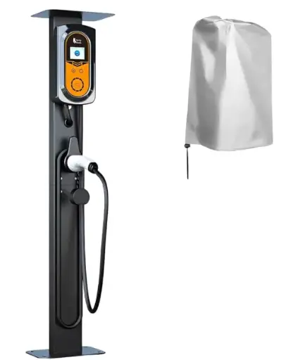 [85H0044-M] Piantana Supporto WallBox con reggicavo e copertura